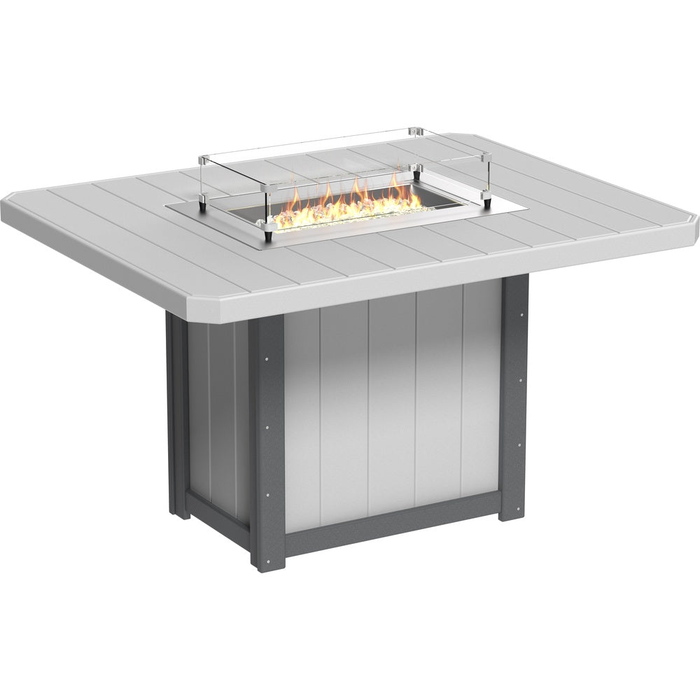 LuxCraft Lumin Fire Table 62" Rectangular (LFT62R) - LFT62RDGS Lumin Fire Table 62'' Rect. (DGS) Counter Height