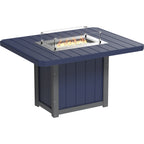 LuxCraft Lumin Fire Table 62" Rectangular (LFT62R) - LFT62RPBS Lumin Fire Table 62'' Rect (PBS) Counter Height