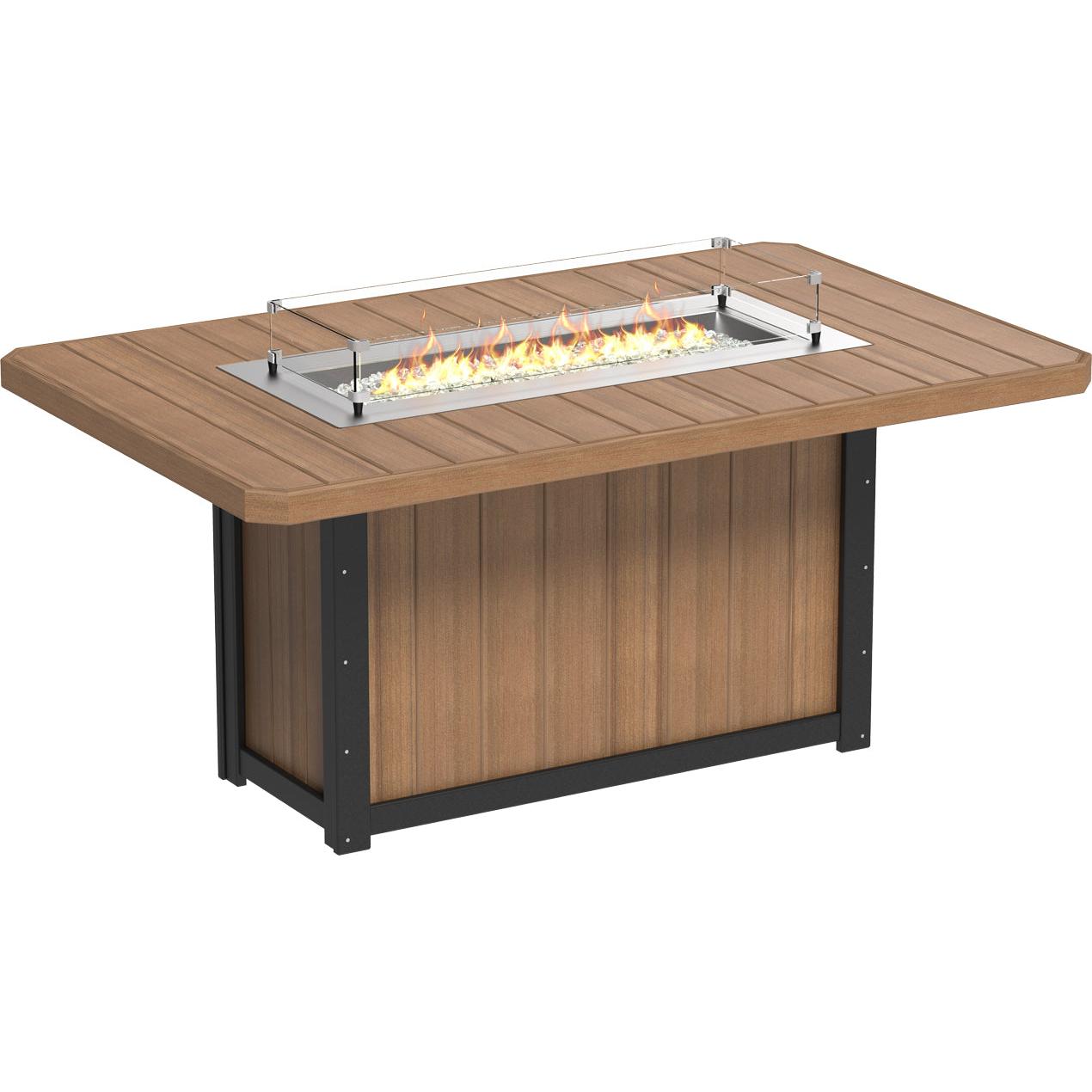 LuxCraft Lumin 79-Inch Rectangular Counter Height Fire Table