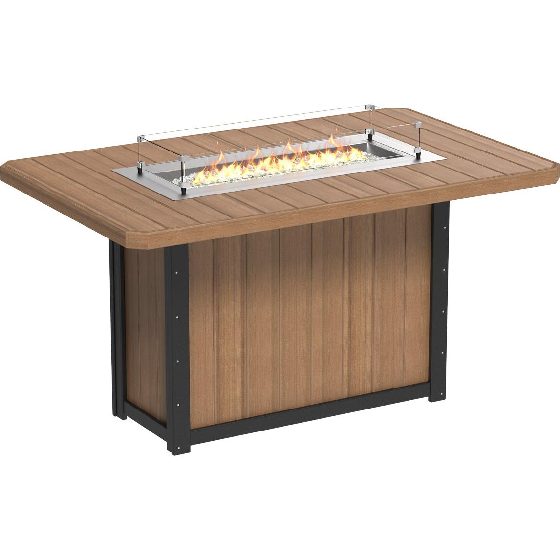 LuxCraft Lumin 79-Inch Rectangular Bar Height Fire Table