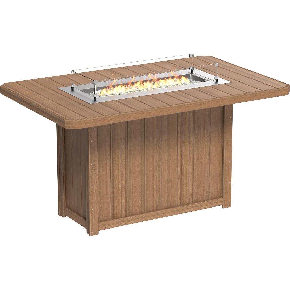 LuxCraft Lumin 79-Inch Rectangular Bar Height Fire Table