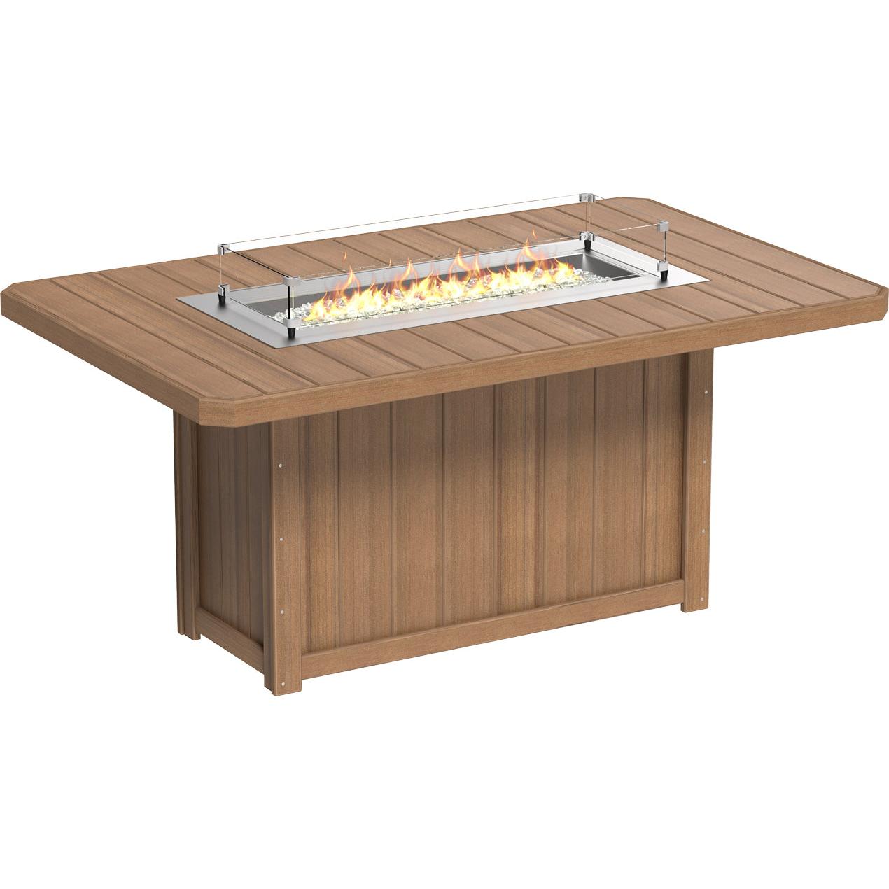 LuxCraft Lumin 79-Inch Rectangular Counter Height Fire Table