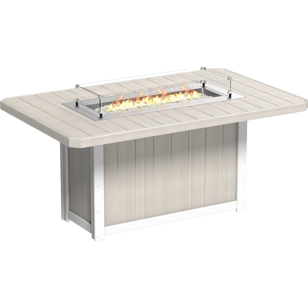 LuxCraft Lumin 79-Inch Rectangular Counter Height Fire Table