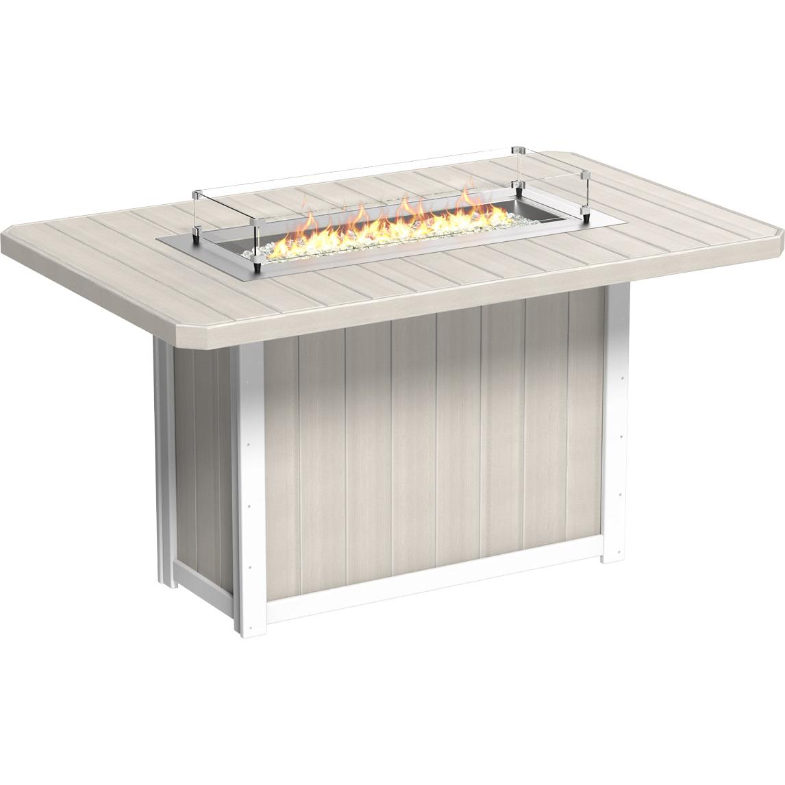 LuxCraft Lumin 79-Inch Rectangular Bar Height Fire Table
