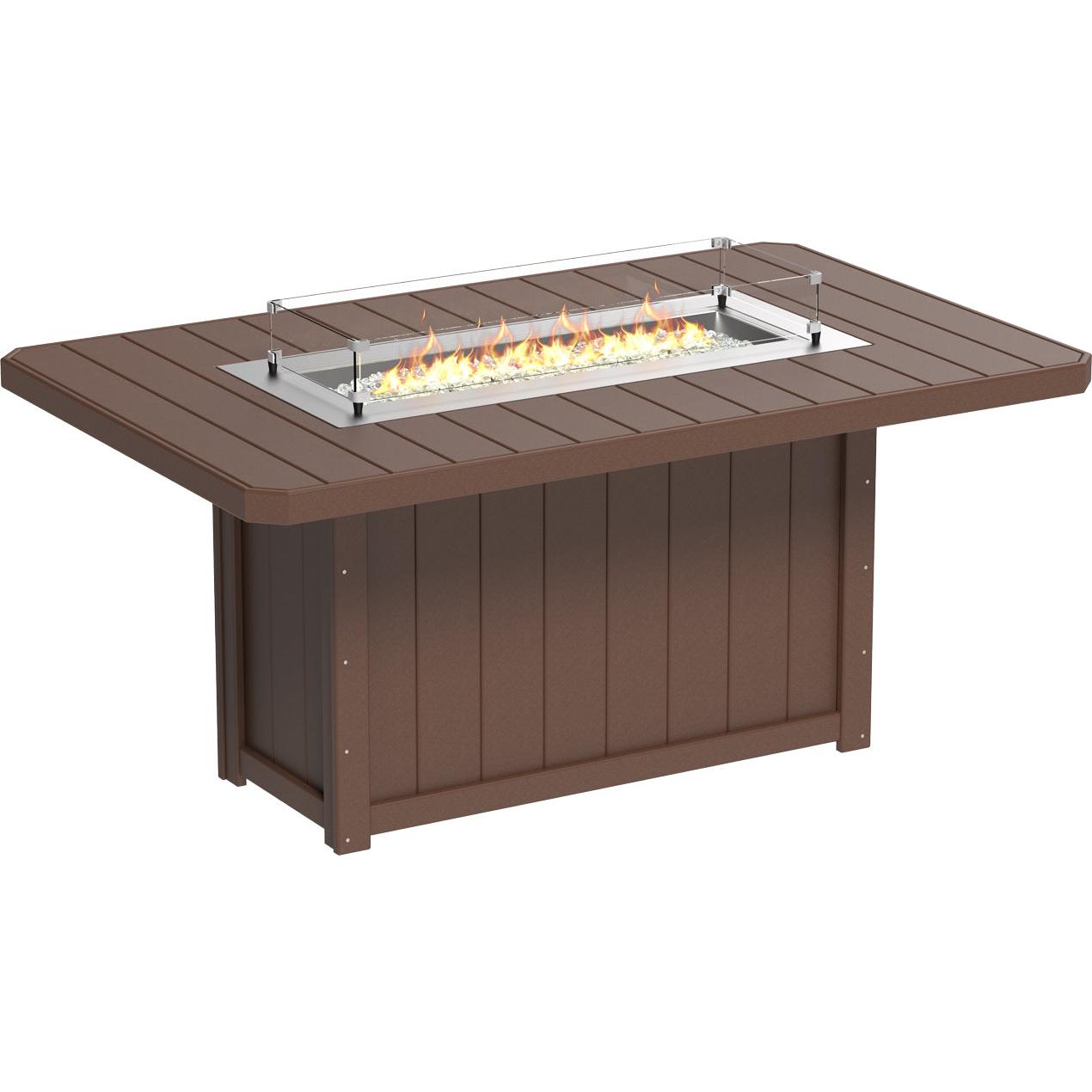 LuxCraft Lumin 79-Inch Rectangular Counter Height Fire Table
