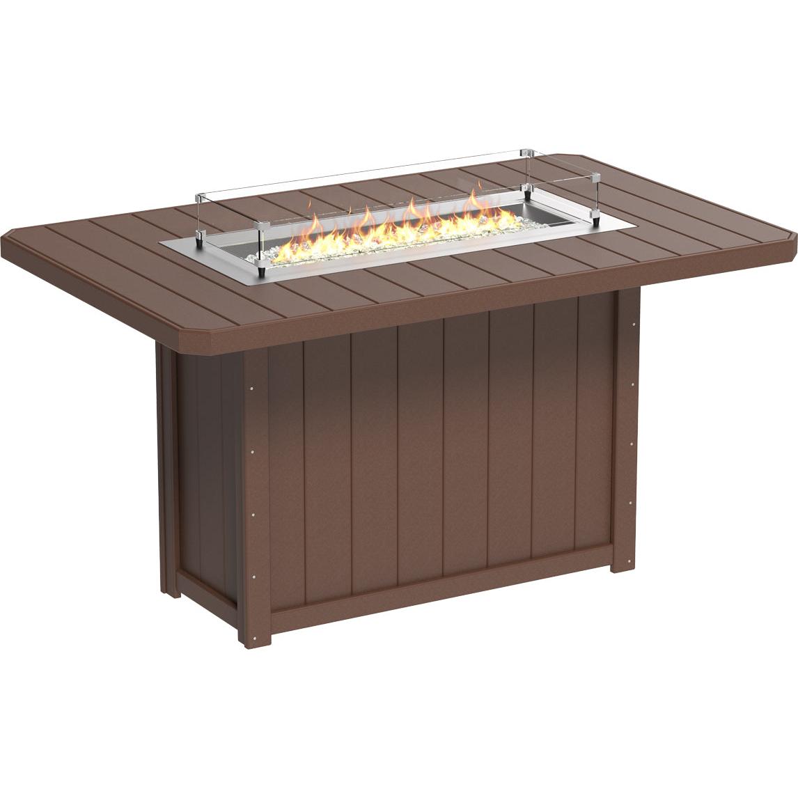 LuxCraft Lumin 79-Inch Rectangular Bar Height Fire Table