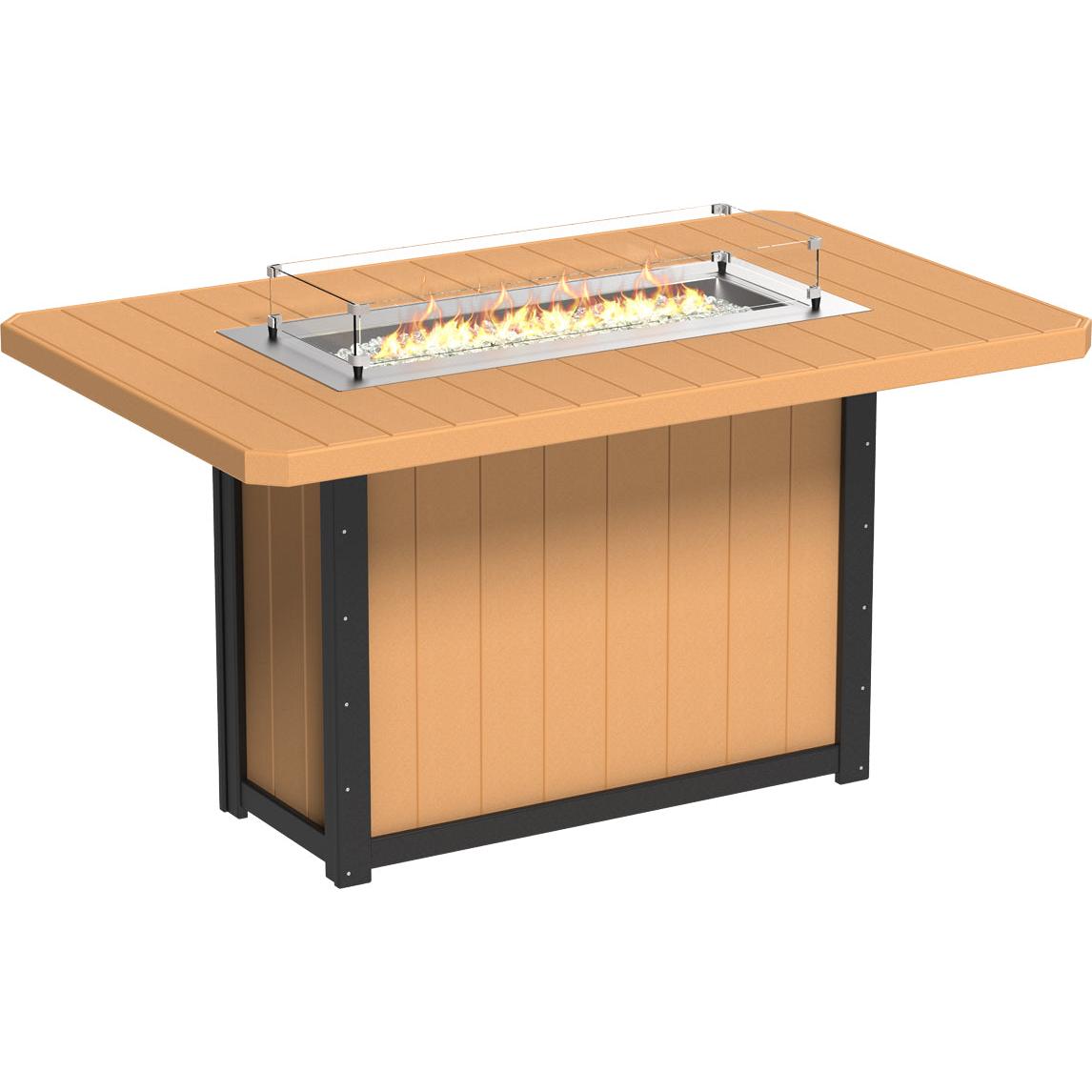 LuxCraft Lumin 79-Inch Rectangular Bar Height Fire Table