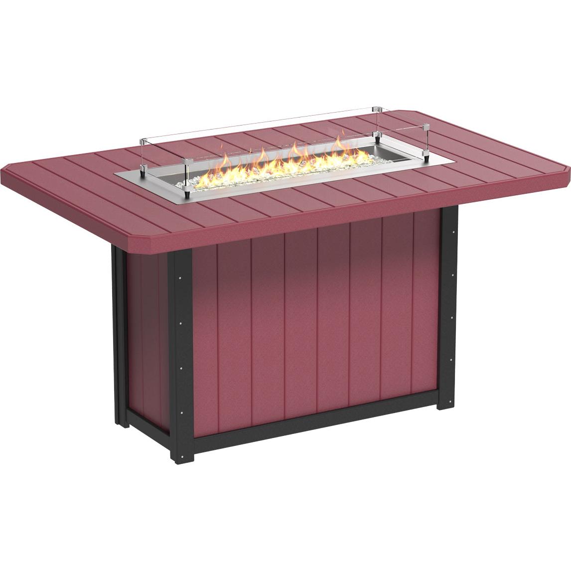 LuxCraft Lumin 79-Inch Rectangular Bar Height Fire Table