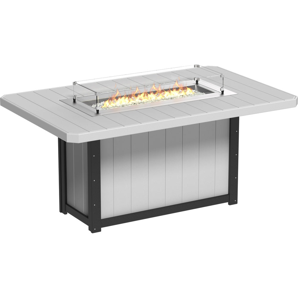 LuxCraft Lumin Fire Table 79" Rectangular (LFT79R) - LFT79RDGB Lumin Fire Table 79'' Rect. (DGB) Counter Height