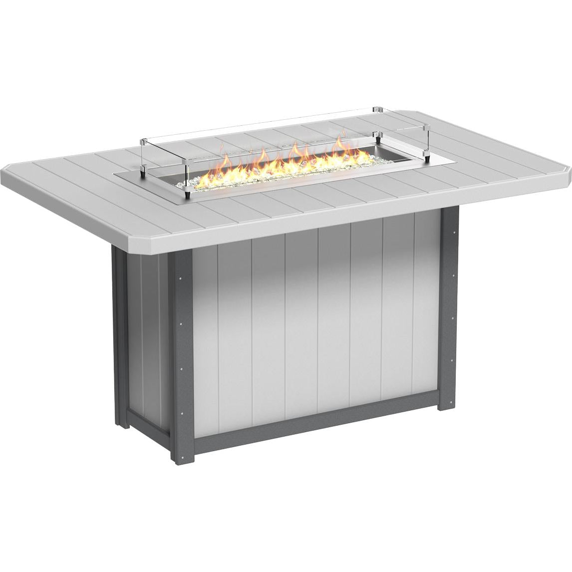 LuxCraft Lumin 79-Inch Rectangular Bar Height Fire Table