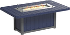 LuxCraft Lumin 79-Inch Rectangular Dining Height Fire Table
