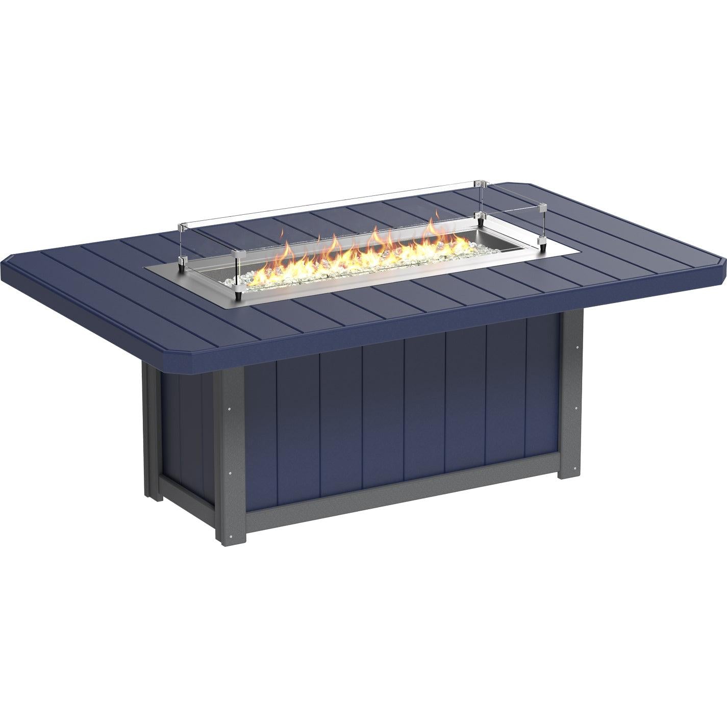 LuxCraft Lumin 79-Inch Rectangular Bar Height Fire Table