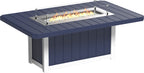 LuxCraft Lumin 79-Inch Rectangular Dining Height Fire Table