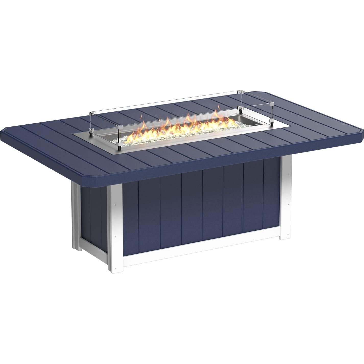 LuxCraft Lumin 79-Inch Rectangular Counter Height Fire Table