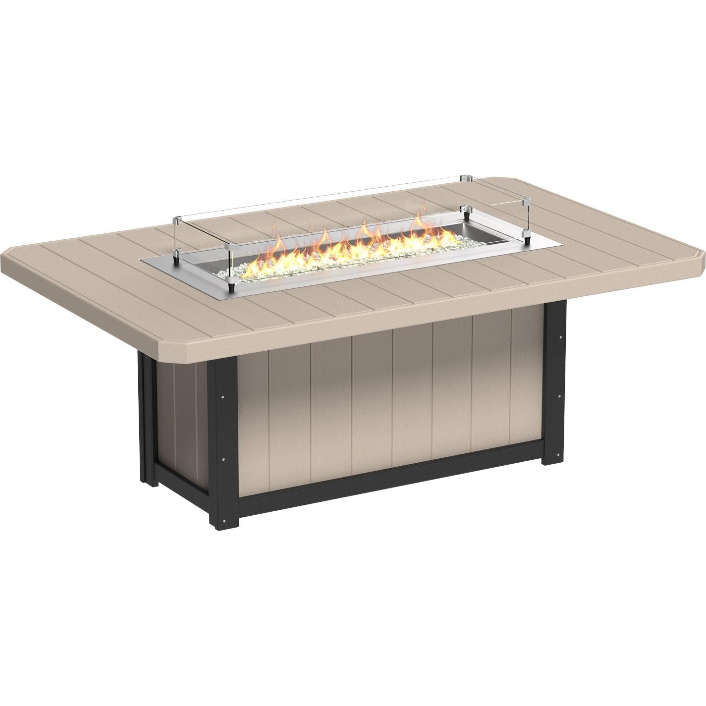 LuxCraft Lumin 79-Inch Rectangular Bar Height Fire Table