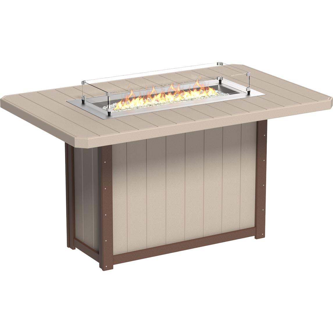 LuxCraft Lumin 79-Inch Rectangular Bar Height Fire Table