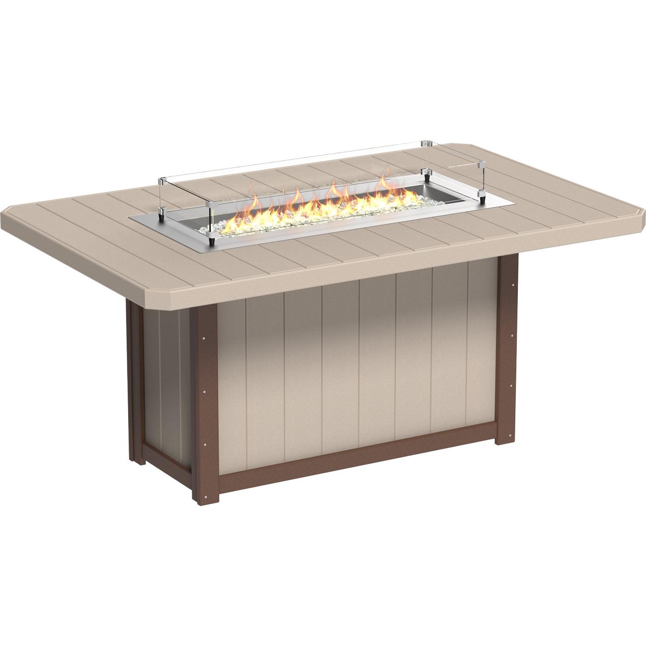 LuxCraft Lumin 79-Inch Rectangular Counter Height Fire Table