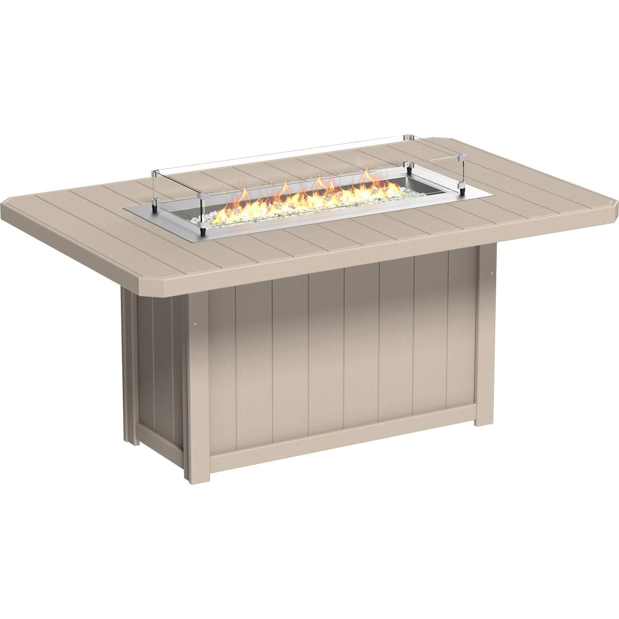 LuxCraft Lumin 79-Inch Rectangular Counter Height Fire Table