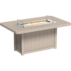 LuxCraft Lumin Fire Table 79" Rectangular (LFT79R) - LFT79RWW Lumin Fire Table 79'' Rectangular (WW) Counter Height