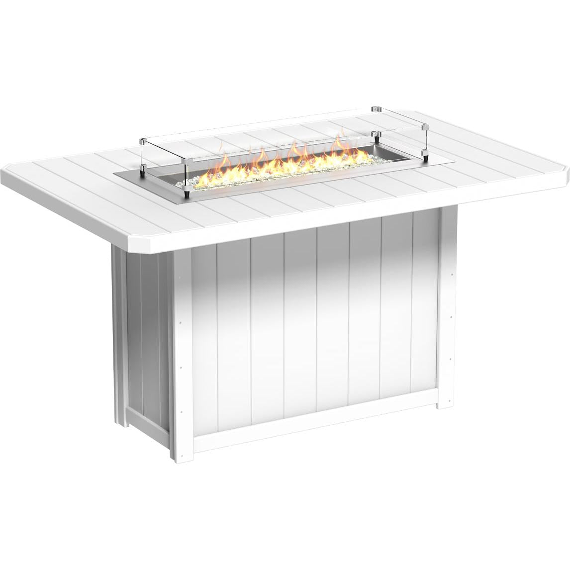 LuxCraft Lumin 79-Inch Rectangular Bar Height Fire Table