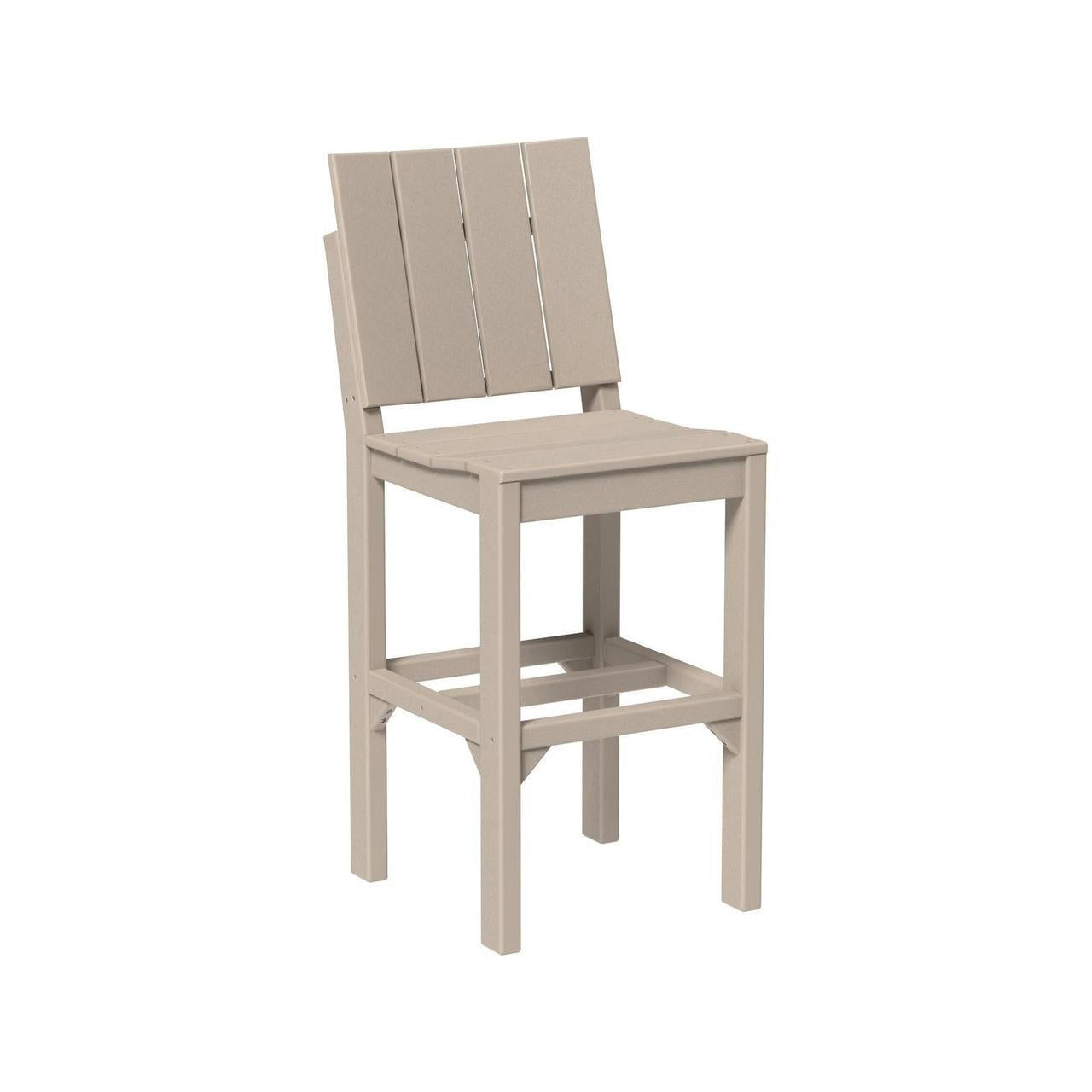 LuxCraft Urban 18.75-Inch x 23.75-Inch Recycled Plastic Bar Height Side Chair
