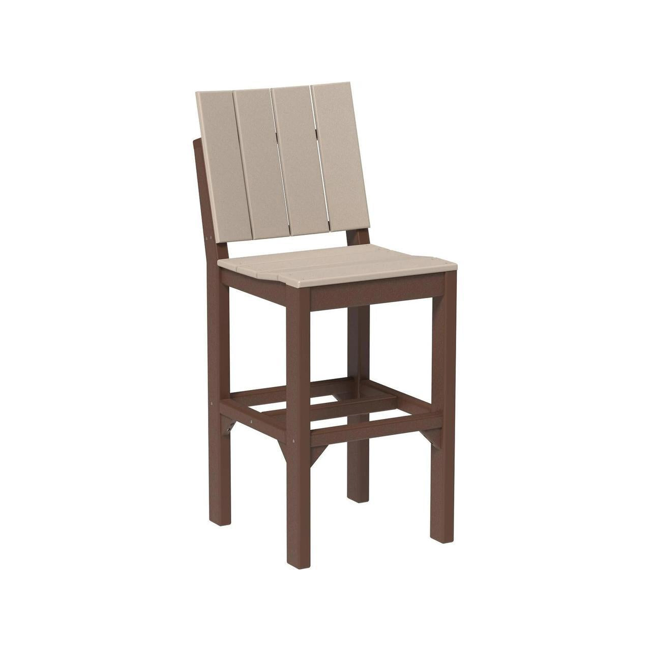 LuxCraft Urban 18.75-Inch x 23.75-Inch Recycled Plastic Bar Height Side Chair