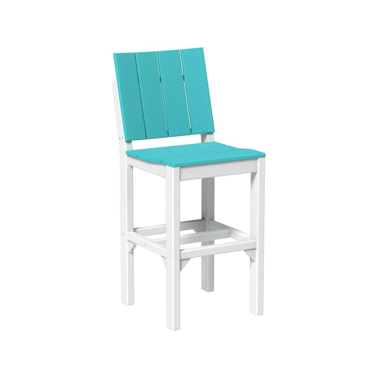 LuxCraft Urban 18.75-Inch x 23.75-Inch Recycled Plastic Bar Height Side Chair