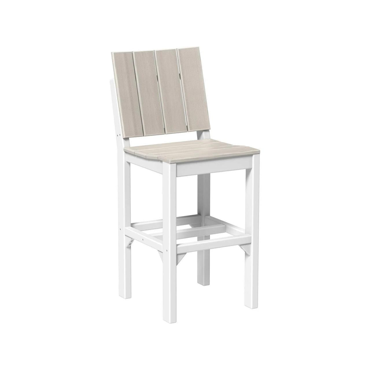 LuxCraft Urban 18.75-Inch x 23.75-Inch Recycled Plastic Bar Height Side Chair