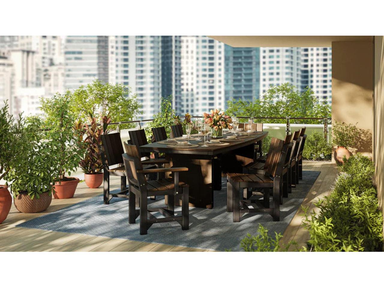 LuxCraft Urban 18.75-Inch Recycled Plastic Dining Side Chair