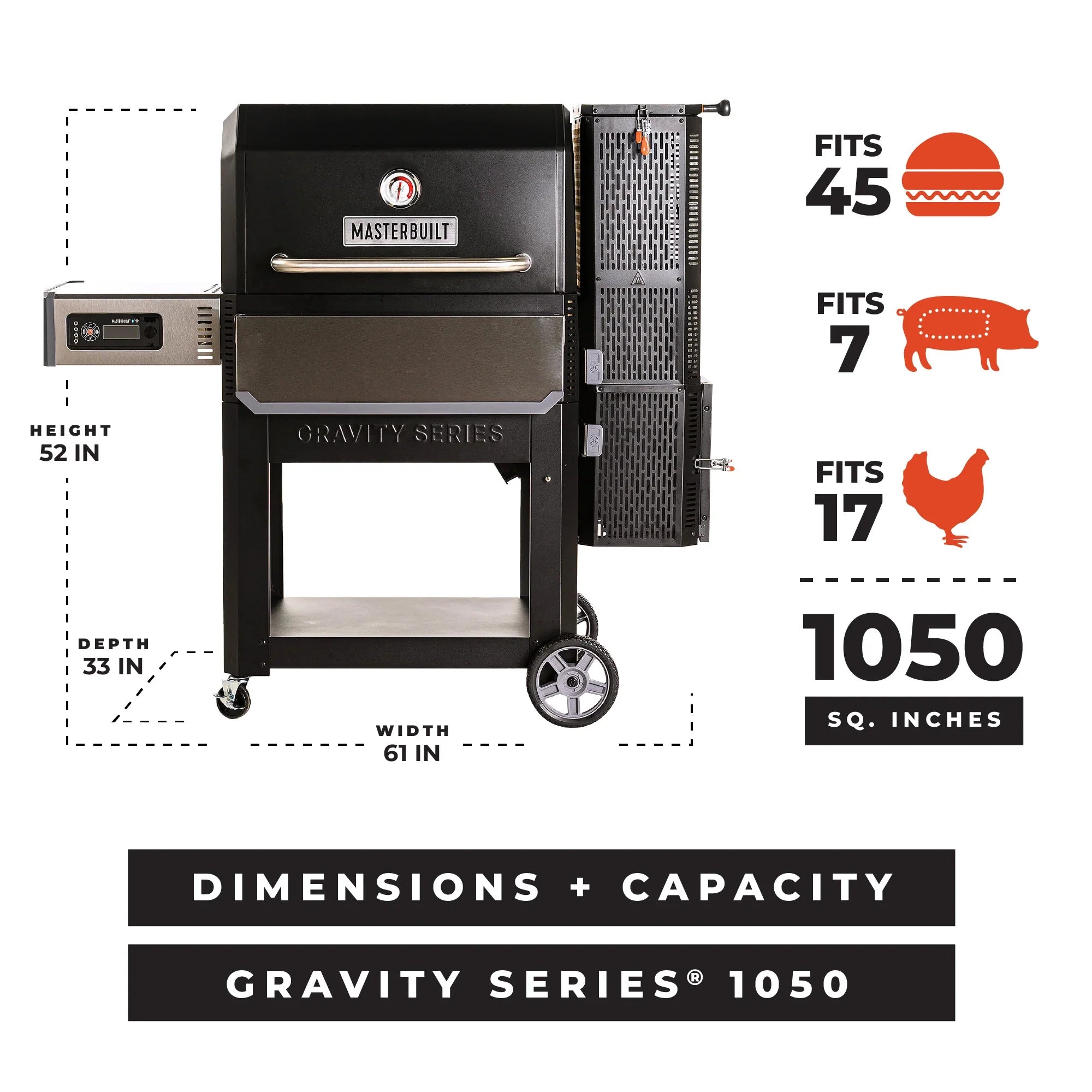 Masterbuilt Gravity Series 1050 Digital Charcoal Grill and Smoker