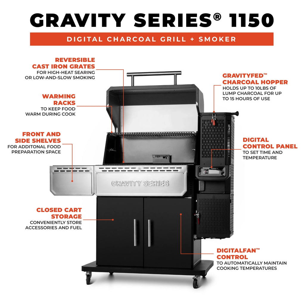 Gravity Series® 1150 with Cover and Griddle Insert Bundle