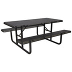Wausau Tile MF1057 8' Portable Park Picnic Table official product image