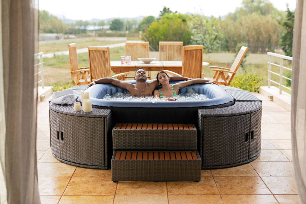MSpa Tekapo 4-Person Inflatable Hot Tub Square Grey