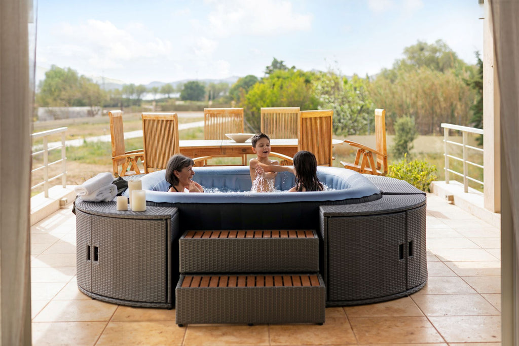 MSpa Tekapo 4-Person Inflatable Hot Tub Square Grey