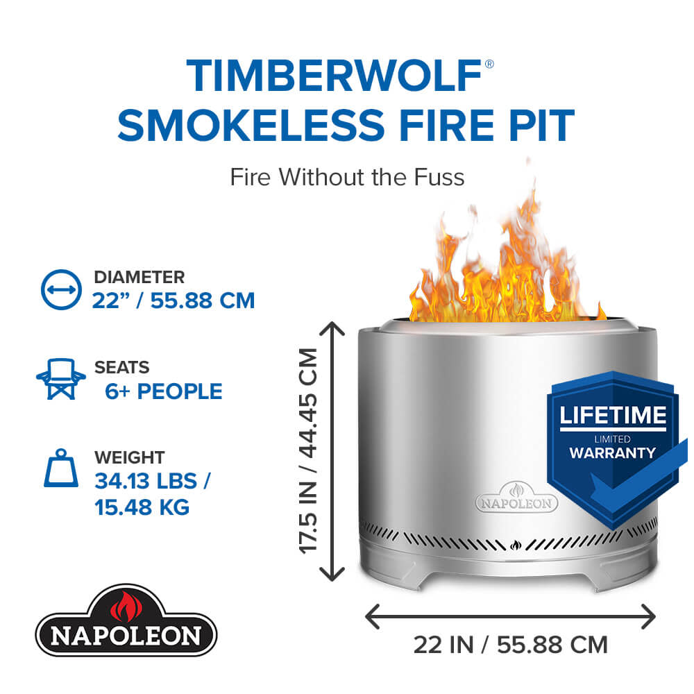 Napoleon Timberwolf 22 Smokeless Fire Pit NWFPLTI-SS