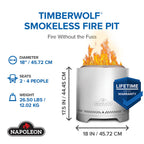 Napoleon Timberwolf Smokeless Fire Pit 18 NWFPMTI-SS