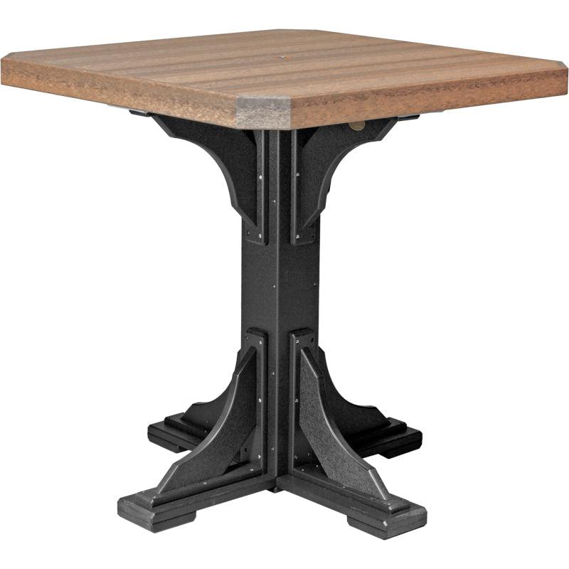 LuxCraft 41-Inch Square Bar Height Outdoor Dining Table