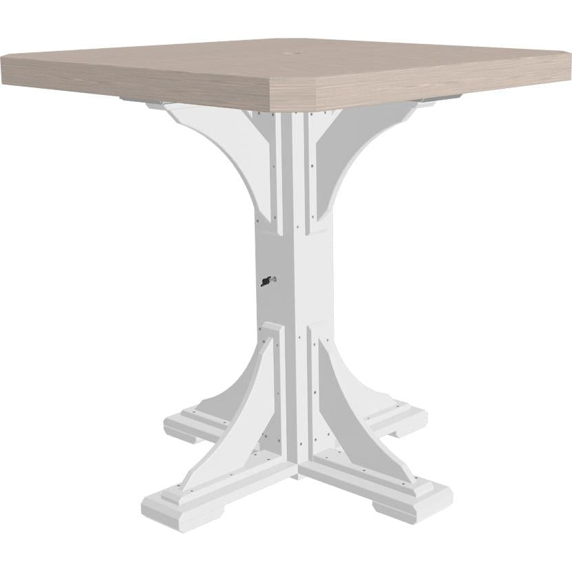 LuxCraft 41-Inch Square Bar Height Outdoor Dining Table