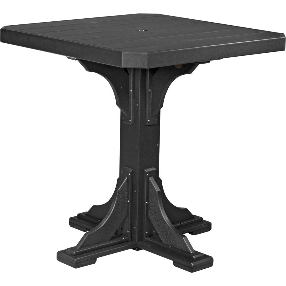 LuxCraft 41-Inch Square Bar Height Outdoor Dining Table