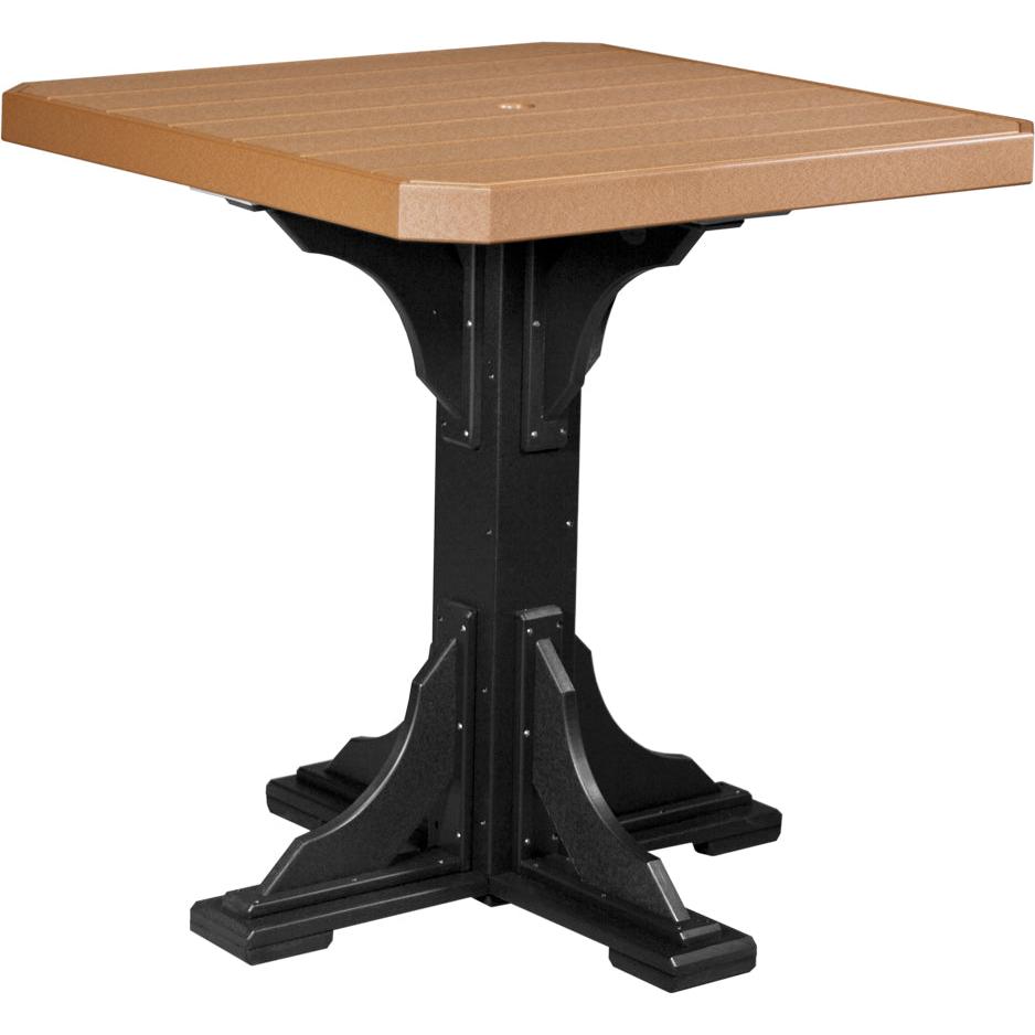 LuxCraft 41-Inch Square Bar Height Outdoor Dining Table
