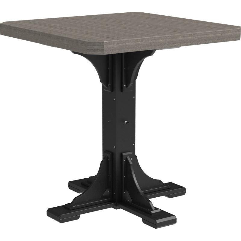 LuxCraft 41-Inch Square Bar Height Outdoor Dining Table
