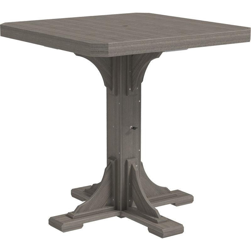 LuxCraft 41-Inch Square Bar Height Outdoor Dining Table