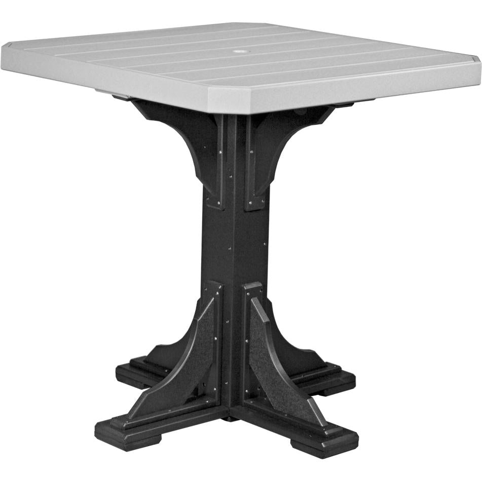 LuxCraft 41-Inch Square Bar Height Outdoor Dining Table