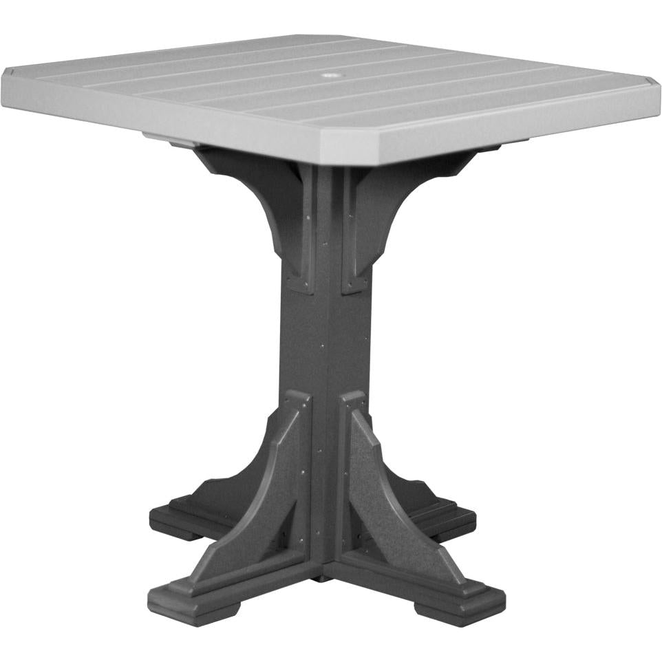 LuxCraft 41-Inch Square Bar Height Outdoor Dining Table