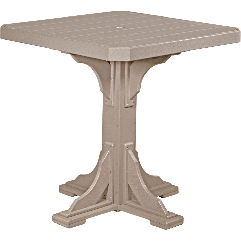 LuxCraft 41-Inch Square Bar Height Outdoor Dining Table