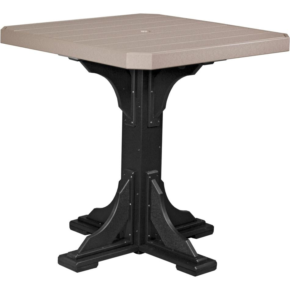 LuxCraft 41-Inch Square Bar Height Outdoor Dining Table