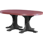 LuxCraft 4' x 6' Oval Dining Table Set with Benches