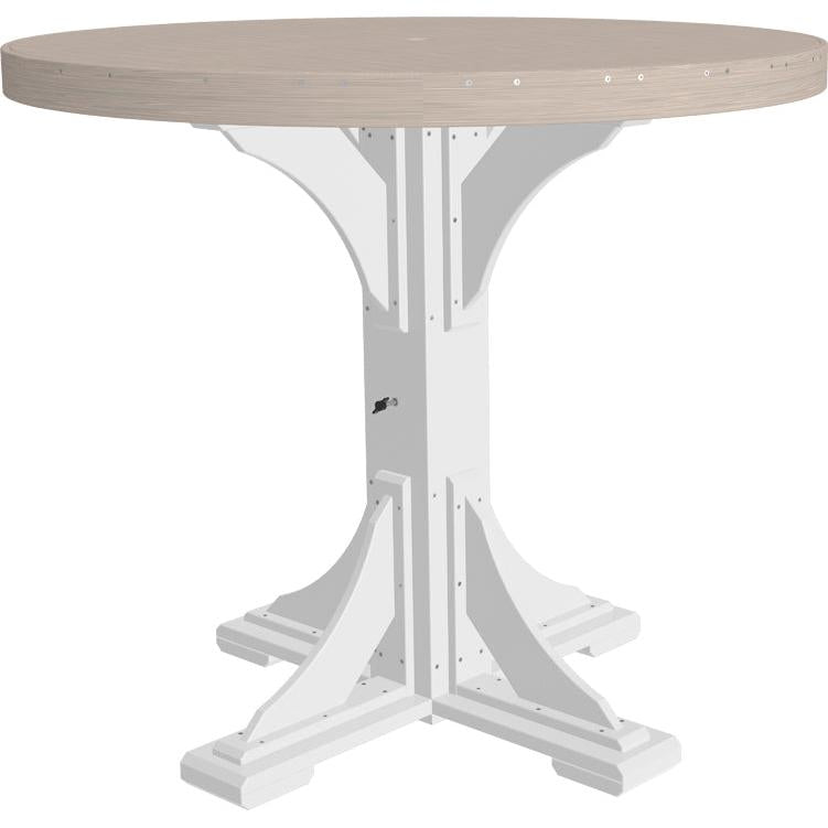 LuxCraft 4' Round Dining Table Set with 4 Side Chairs