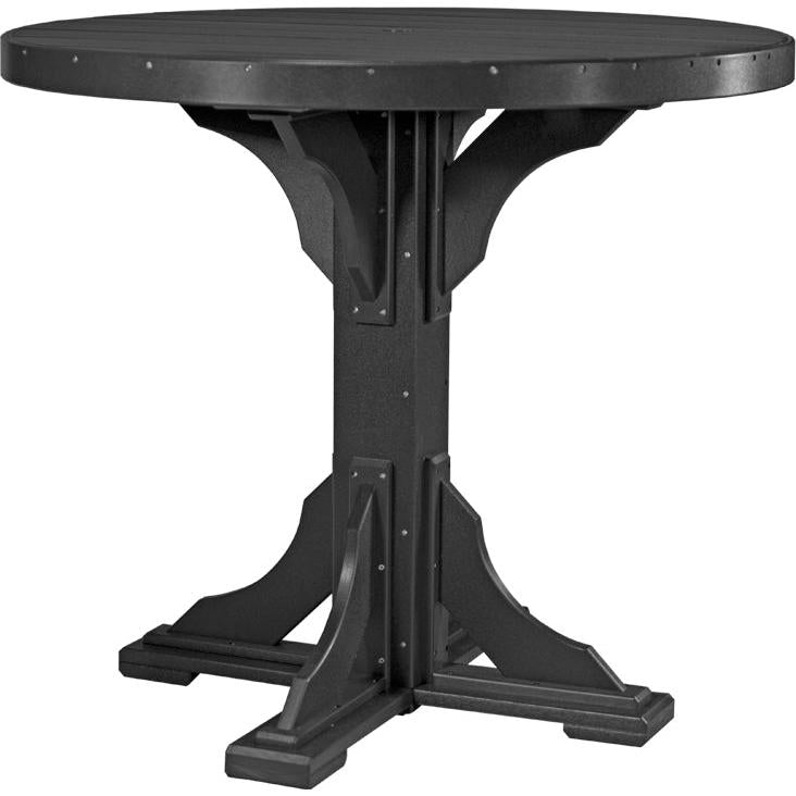 LuxCraft 4' Round Dining Table Set with 4 Side Chairs