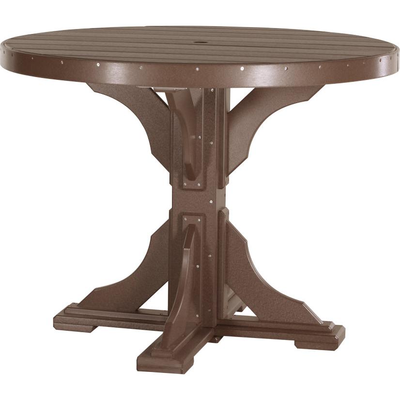 LuxCraft 4' Round Dining Table Set with 4 Side Chairs